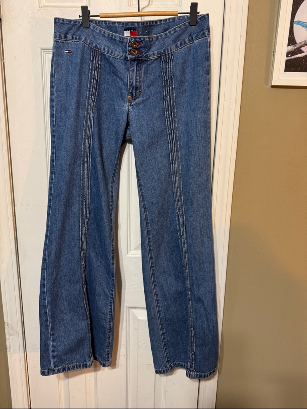 Tommy Jeans  Blue Denim Flared Size 11 W 17” R 8” I 31”